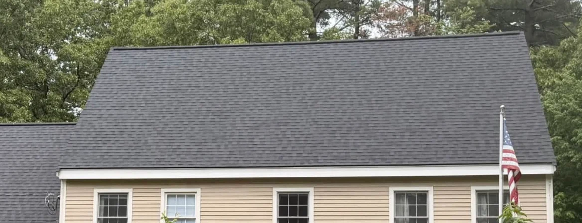 After: Fully restored home with a new roof provided by your reliable Bismarck Roofing Company.